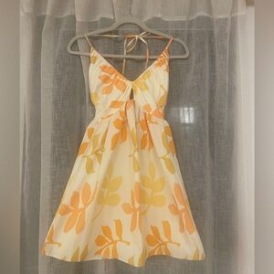 Zara Tropical Cutout Mini Dress